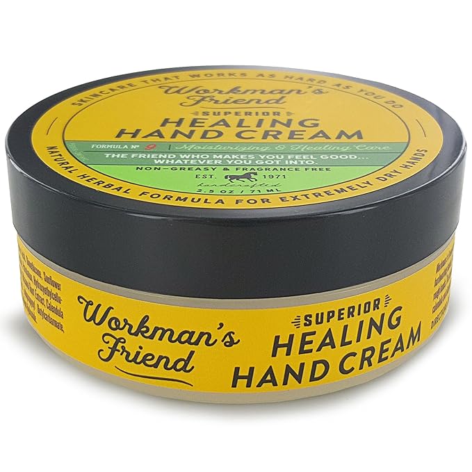 WORKMAN'S FRIEND Superior Healing Hand Cream - Intense Moisturizer - Heals Extremely Dry & Cracked Skin - 2.5 ounce