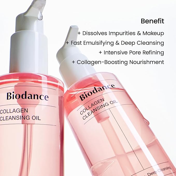 BIODANCE Collagen Cleansing Oil, Facial Oil Cleanser, Gentle Makeup Remover without Clogging Pores, Removes Bleackhed and Whitehead for Sensitive Skin, Oily Skin, Korean Skincareㅣ6.76 fl. oz. (200 ml)