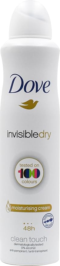 Dove Antiperspirant Deodorant Spray, International Version, 250 ml (Pack of 5)