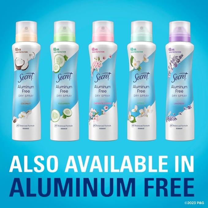 Secret Dry Spray Antiperspirant Deodorant for Women, 48hr Weightless Sweat & Odor Protection, Gentle on Skin, Wild Rose with Argan Oil Scent, 4.1 oz