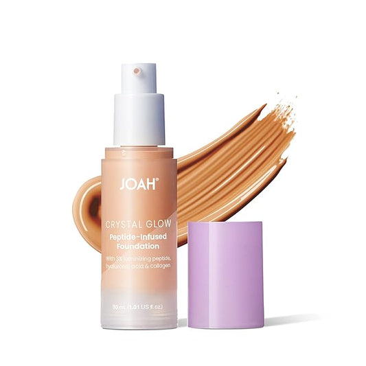 JOAH Crystal Glow Peptide-Infused Foundation, 2-in-1 Multitasking Korean 1.01 Oz