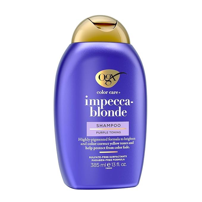 OGX Impecca-Blonde Purple Toning Shampoo, 13 fl oz