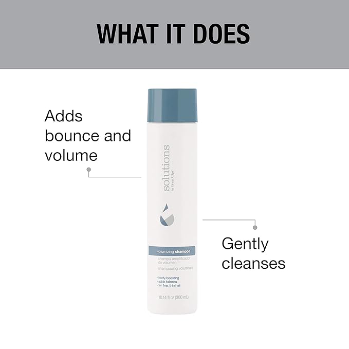 GREAT CLIPS Solutions Volumizing Shampoo, 10oz | Adds Volume, Thickness, & Bounce | For Fine, Thin, & Oily Hair | Every Day Use