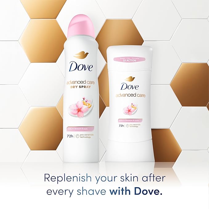 Dove Advanced Care Antiperspirant Deodorant Spray for Women 3 Pack Sakura Blossom & Yuzu 72 hour sweat and odor protection 3.8 oz