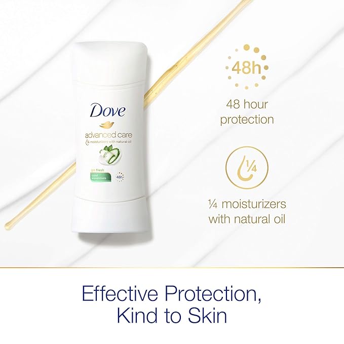 Dove go fresh Antiperspirant Deodorant, Cool Essentials 2.6 oz, Twin Pack