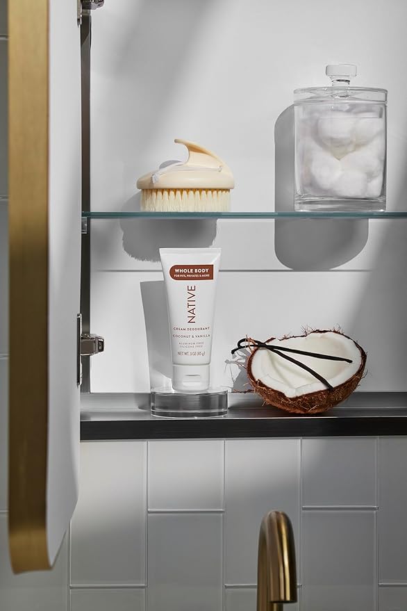 Native Whole Body Deodorant Cream Contains Naturally Derived Ingredients, Deodorant for Women & Men | 72 Hour Odor Protection, Aluminum Free with Coconut Oil and Shea Butter | Coconut & Vanilla