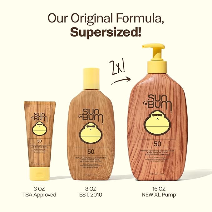 Sun Bum Original SPF 50 Sunscreen Body Lotion - Broad Spectrum Moisturizing Sunscreen with Vitamin E - Hawaii 104 Act Compliant (Made Without Octinoxate & Oxybenzone) - 16 oz