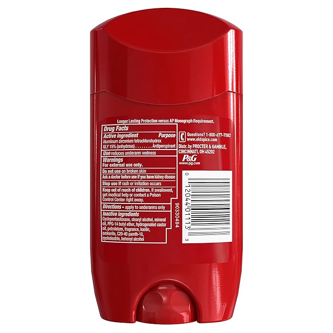 Old Spice Antiperspirant Deodorant for Men, 24/7 Odor Protection, 24/7 Lasting Freshness, Red Collection, Swagger with Cedarwood Scent, 2.6 oz