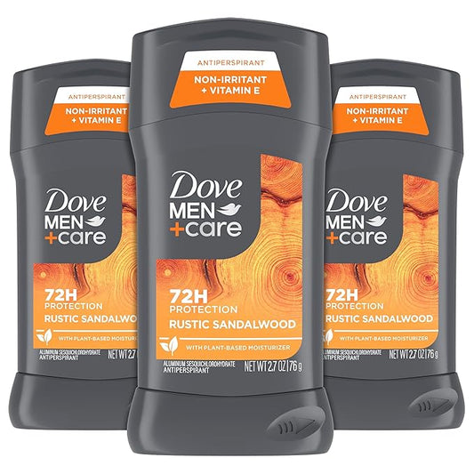 DOVE MEN + CARE Antiperspirant 3 Pack Rustic Sandalwood Deodorant for Men 2.7oz