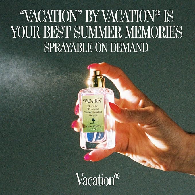 "VACATION" by Vacation Sunscreen Eau de Toilette, Beach Coconut Perfume for Women & Men, Scent of Sunscreen & Summer, Travel Size, 1 Fl. Oz.