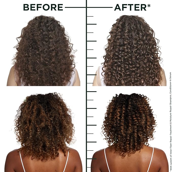 Garnier Fructis Hair Filler Moisture Repair Shampoo, Sulfate Free Shampoo for Curly, Wavy Hair with Hyaluronic Acid, 10.1 Fl Oz, 1 Count